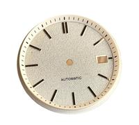 HKVTVCYPYA Cadran de montre rose noir blanc 33.5mm, ensemble d'aiguilles argentées Compatible avec le mouvement automatique NH35 NH36(Cream)