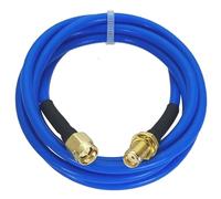 HKVTVCYPYA Connecteur RF SMA mâle vers cloison Jack femelle RG402, câble Coaxial bleu 0.141 pouces, queue de cochon Flexible, 1M-20M(1M)