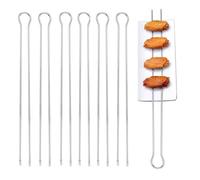 HKVTVCYPYA Ensemble de brochettes de Barbecue Double en U, 6/10/12 pièces, brochettes de Kebab en acier inoxydable, bâtons de cuisson en métal, outils de pique-nique Camping(12pcs)