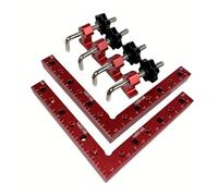 HKVTVCYPYA Fixation auxiliaire en L de 160 mm, panneau de positionnement de planche d'épissure, clip fixe, équerre de charpentier, règle(2 Pack)
