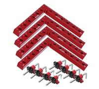HKVTVCYPYA Fixation auxiliaire en L de 160 mm, panneau de positionnement de planche d'épissure, clip fixe, équerre de charpentier, règle(4 Pack)