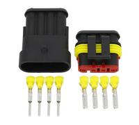 HKVTVCYPYA Lot de 10 connecteurs électriques étanches AMP à 1/2/3/4/5/6 broches for lampes au xénon automobiles (fiches mâle et femelle).(4 Pin)