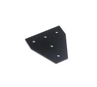 HKVTVCYPYA Lot de 10 ou 5 plaques de jonction en T à 90 degrés, 5 trous, support d'angle, bande de jonction(Black T-4040 (5pcs))