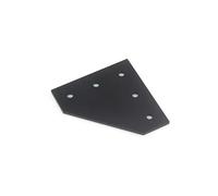 HKVTVCYPYA Lot de 10 ou 5 plaques de jonction en T à 90 degrés, 5 trous, support d'angle, bande de jonction(Black L-2020 (10pcs))