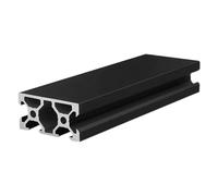 HKVTVCYPYA Lot de 2 profilés d'extrusion en aluminium noir 2040 N1 à rainure en V, standard européen, pièces d'imprimante 3D CNC anodisées linéaires(800mm)