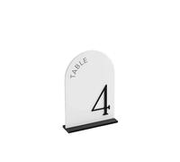 HKVTVCYPYA Miroir en acrylique blanc 3D doré, signes de Table, numéro, décor de réception de mariage arqué(Glossy black,Table 1-15)