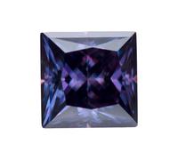 HKVTVCYPYA Perles de charme combinées en pierre de moissanite taille princesse VVS1 for la fabrication de bijoux de pointe(Emperor Purple,8x8MM- 3CT)