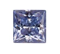 HKVTVCYPYA Perles de charme combinées en pierre de moissanite taille princesse VVS1 for la fabrication de bijoux de pointe(Grape Purple,7x7MM- 2CT)