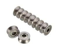 HKVTVCYPYA Roulement à billes scellé à rainure en V, 100 pièces, V624ZZ 624VV, rouleau de guidage for machine à broder, 4 x 13 x 6 mm(Carbon steel)