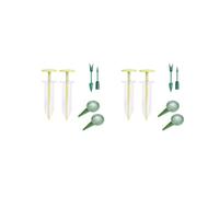 HKWFKAWA Lot de 2 mini distributeurs de semis - Outil de jardinage réglable - Jaune - 10 x 3 x 3 cm