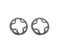 HKWFKAWA Lot de 2 plateaux de vélo de route 7 8 9 vitesses 48T pour BCD 104 mm Noir