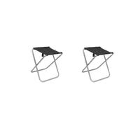 HKWFKAWA Lot de 2 tabourets pliants d'extérieur légers pour chambre à coucher, jardin, jardin - Gris