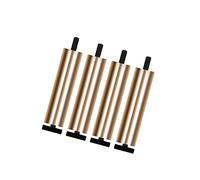 HKWFKAWA Lot de 4 pieds de meubles faciles à installer pour table, lit, table basse, doré, 25 cm
