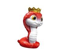 HKWFKAWA Petite statue de serpent chinois 2025 Nouvel An Festival du printemps Mini figurine serpent 2,9 x 2,4 x 4,8 cm Empereur rouge