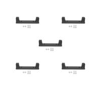HKWFKAWA Support de pieds de bagage remplace le pied à crampons durable pour valises de voyage, Lot de 5 (noir), 20.2cmx3cmx5.3cm, comme description