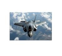 HKXXMTQMM Art mural contemporain à suspendre Armes militaires F-35 Lightning II - L'avenir de la domination aérienne - 60 x 90 cm