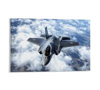 HKXXMTQMM Art mural contemporain à suspendre F-35 Lightning II - L'avenir de la domination aérienne - 20 x 30 cm