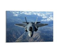 HKXXMTQMM Military Weapons F-35 Lightning II Décoration murale contemporaine à suspendre Motif Air Dominance 20 x 30 cm