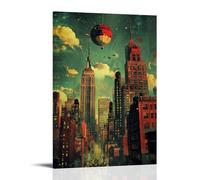 HKXXMTQMM Poster de ville - New York - The Concrete Jungle Where Dreams Are Made Décoration murale contemporaine 60 x 90 cm