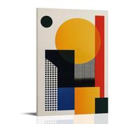 HKXXMTQMM Poster épuré de couleurs et de formes basiques - Décoration murale contemporaine à suspendre - 20 x 30 cm
