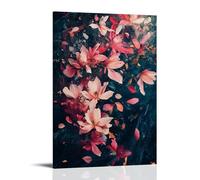 HKXXMTQMM Poster floral - Tempête de pétales - When Blossoms Dance with The Wind - Décoration murale contemporaine - 40 x 60 cm