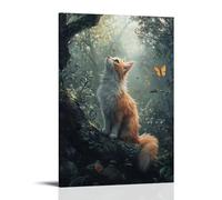 HKXXMTQMM Poster magique avec animaux de compagnie - Contes à fourrure enchantée - Décoration murale contemporaine - 40 x 60 cm