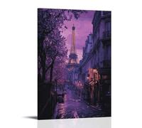 HKXXMTQMM Poster mural contemporain à suspendre Motif Paris Elegance in Every Corner 50 x 75 cm