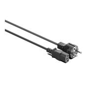 HKY Câble d'alimentation de 2 m pour ordinateur portable - 3 broches IEC C5 / EU CEE 7/7 / IEC C6 - Certifié VDE - Câble de 2 m pour écran de TV, ordinateur portable, Notebook - Asus Acer - Pour