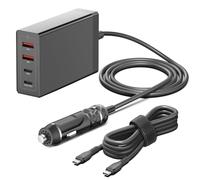 HKY Chargeur de voiture USB C à 4 ports 140 W 100 W Adaptateur d'alimentation USB-C rapide pour Anker SOLIX C200 C300 Jackery Explorer 240 v2 Station d'alimentation portable DJI Mavic 3 Pro Drones