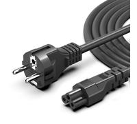 HKY Cordon d'alimentation européen pour ordinateur portable, bloc d'alimentation, scanner, imprimante, écrans TV LED, câble d'alimentation AC à 3 broches, IEC C5 C6/CEE 7/7, ordinateur portable, câble