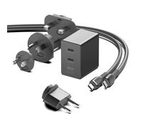 HKY Super Chargeur Rapide 77W 65W Mural USB-C 2 Port pour Macbook Neo, avec Alimentation Secteur pour JBL Xtreme 4, Xtreme 3, soundboks go, Soundboks génération 4/3 / 2 / go Gen. 3/2
