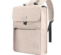 HKYBCF Cartable Sac à dos de voyage tendance for femme, for ordinateur portable 15,5 pouces, en cuir souple, simple(White,28.5cm8cm39.5cm)