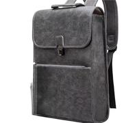 HKYBCF Cartable Sac à dos de voyage tendance for femme, for ordinateur portable 15,5 pouces, en cuir souple, simple(Dark Gray,29cm8cm42cm)