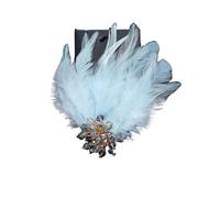HKYBCF Corsage en plumes Broche plume en cristal atmosphérique vintage, épingle de corsage élégante et luxueuse, accessoires banquet haut gamme, bijoux pour femmes(Color-03)