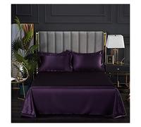 HKYBCF Drap de lit en Soie Ice 1 pc Drap de lit for été Glace Cool Tissu draps supérieurs Satin Lisse Drap de lit Plat for literie Double (Pas de taie d'oreiller)(Shuijingzi,170x230cm 66x90inch)