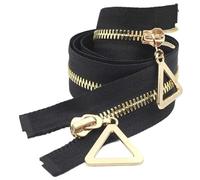 HKYBCF Fermeture éclair à double sens Accessoires for doudoune longue d'hiver avec fermeture éclair n° 5 en cuivre pur à double sens et curseur pour sac(BlackGold-80cm)