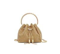 HKYBCF Sacs en Strass Sac de soirée luxe en strass et perles, pochette scintillante for femme(Gold)