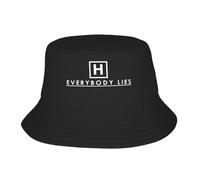 HKYTEEXP Classique lavé Coton Dr Gregory House MD Bucket Hat Été Tout Le Monde Ment Casual Fisherman Chapeaux pour Unisexe Portable Va ION Caps Visor Hats, Bucket Gift
