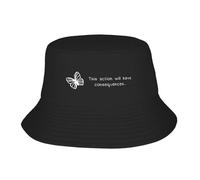HKYTEEXP Unisexe La Vie est étrange Jeu Bob Chapeau Pliable Pêcheur Chapeaux Été Décontracté Voyage Randonnée Casquettes Harajuku Chapeau de Soleil personnalisé