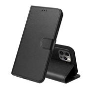 HL Coque pour iPhone 12 Pro Max en Cuir PU Premium | Business Housse Etui Multi-Carte, Pochette Fermeture Magnétique, Protection Anti-Choc Compatible avec (Noir)