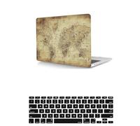 HLAAJJX Arts Coque Compatible avec 2017-2010 Macbook Air 13 Pouces A1466 A1369, Housse Étui Rigide de Protection Mat en Plastique & Protection Clavier,Carte du Monde