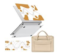 HLAAJJX Compatible avec Coque Ancienne MacBook Pro 13 Pouces 2008-2012 Model A1278 avec CD-ROM, Coque Rigide & Sacoche Ordinateur Portable & Protection Clavier,Ligne Blanche et Kaki