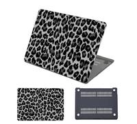 HLAAJJX Compatible avec Coque MacBook Air 13 Pouces 2010-2017 Version A1466 A1369,pour MacBook Air 13,3" Étui Rigide de Protection en Plastique Case,Imprimé Guépard Noir