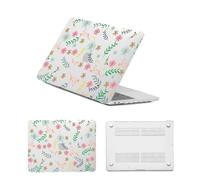 HLAAJJX Coque Case Compatible avec MacBook Air 11 Pouces 2015 2013 Modèle A1370 A1465,Coque de Protection Étui Rigide Para Macbook Air 11,6",Petites Fleurs et Feuilles