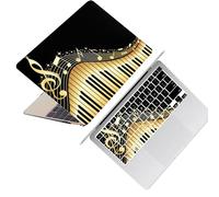 HLAAJJX Coque Case pour MacBook Air 13 Pouces 2010-2017 A1466 A1369,Étui en Plastique Rigide Housse de Protection Fine et Légère & Protection Clavier pour Mac Air 13,3",Musique
