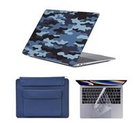 HLAAJJX Coque Case pour MacBook Air 13 Pouces 2010-2017 Version A1466 A1369,Coque Ultra-Fine Légère Étui Anti-Empreinte Digitale & Sac Ordinateur & Protection Clavier,Camouflage