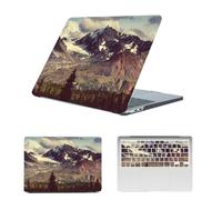 HLAAJJX Coque Case pour Macbook Air M2 M3 M4 13 Pouces Retina/Touch ID 2025-2022 A2681 A3113 A3240, Étui Rigide & EU Protection Clavier pour Macbook Air 13 M3 M2,Montagnes