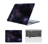 HLAAJJX Coque Case pour Macbook Air M2 M3 M4 13 Pouces Retina/Touch ID 2025-2022 A2681 A3113 A3240, Étui Rigide & EU Protection Clavier pour Macbook Air 13 M3 M2,Étoiles Violettes