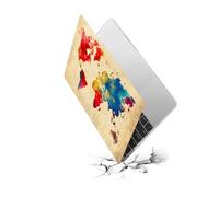 HLAAJJX Coque Case pour MacBook Pro 16 Pouces M4 M3 M2 M1 Pro/Max 2025/2024/2023/2021 (A3186/A3403/A2991/A2780/A2485),Étui Rigide Fin Housse en Plastique Léger,Carte du Monde