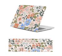 HLAAJJX Coque Compatible avec 2024-2021 Macbook Pro 14 Pouces M4 M3 M2 M1 Case A2442 A2779 A2918 A2992, Plastique Coque Rigide & EU Protection Clavier,Fleur Classique